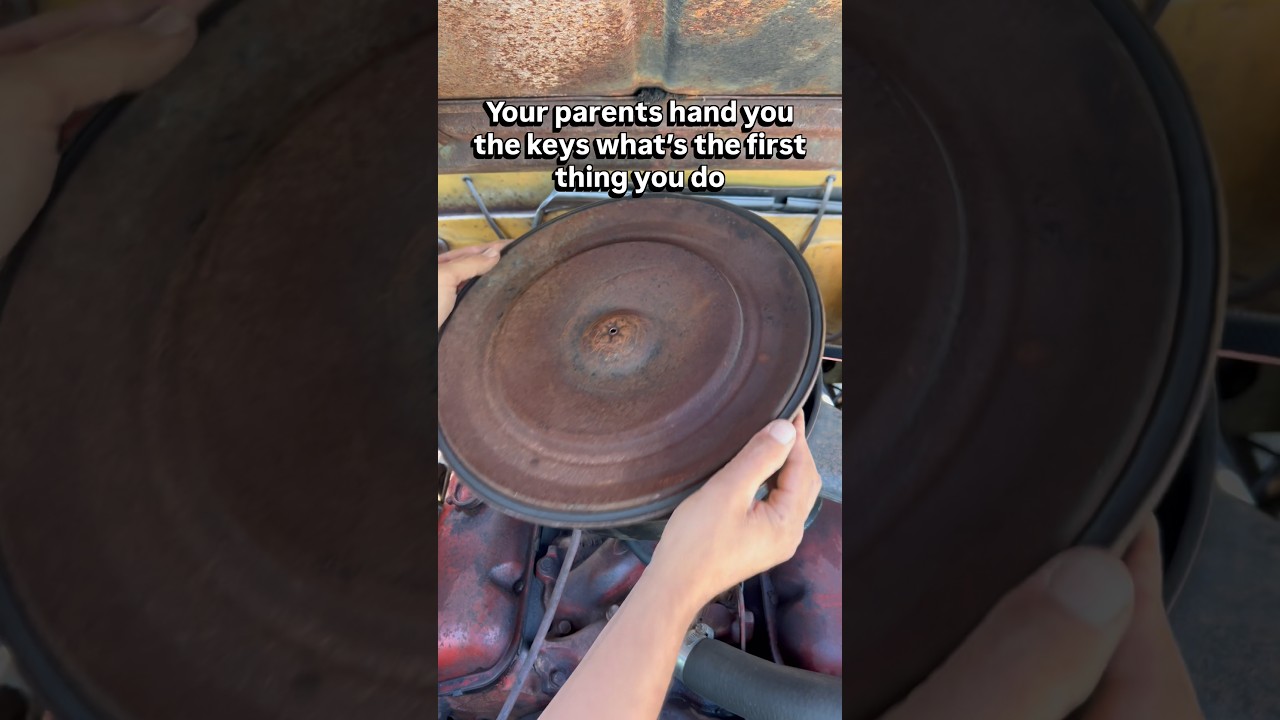 Flip that lid!! The first thing you do to an old car #classiccar #car #oldcar #mechanic #racecar