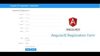 How to Make a Registration Application using AngularJS