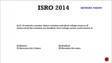 ISRO 2014 Solutions Electronics | ISRO Scientist / Engineer-SC Electronics Previous Year Paper | Q47