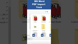 MS Word PDF Import #msword