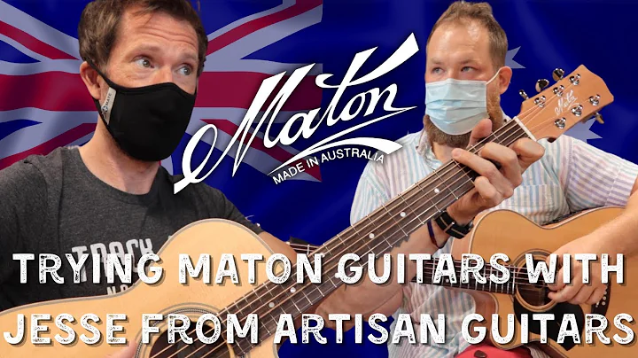 Trying @Maton Guitars for the first time with @Art...