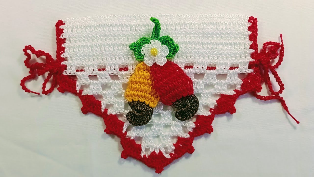 puxador de fogão ou de geladeira em crochê rápido e fácil