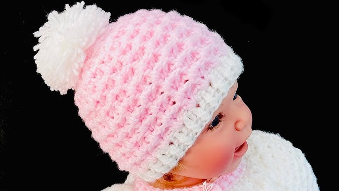 Easy Crochet Hat for Girls, Crystal Waves Crochet Stitch Slouchy Hat 