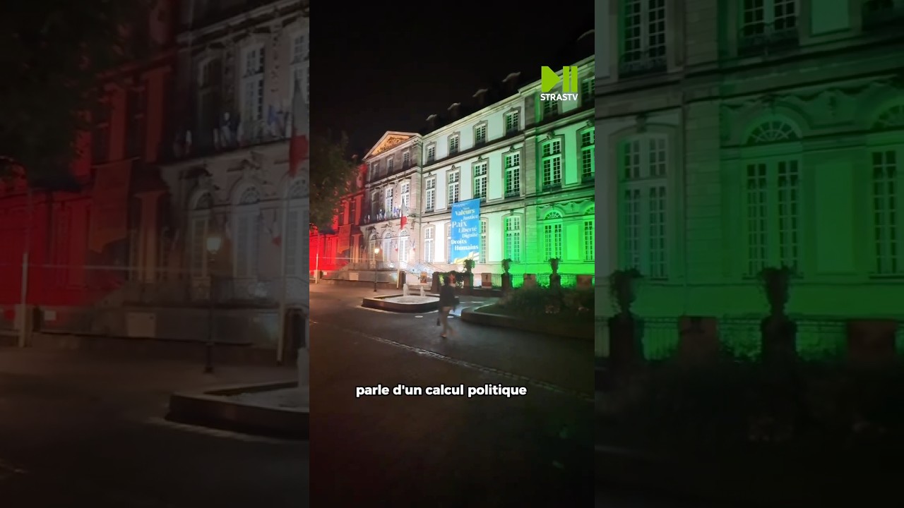 L’Hotel de Ville de Strasbourg aux couleurs de la Palestine 🇵🇸
