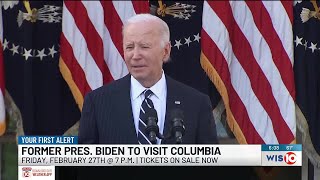 Former President Joe Biden to visit Columbia at the end of the month