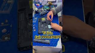 Laptop repairing training institute course parts assemble karte hue practical class