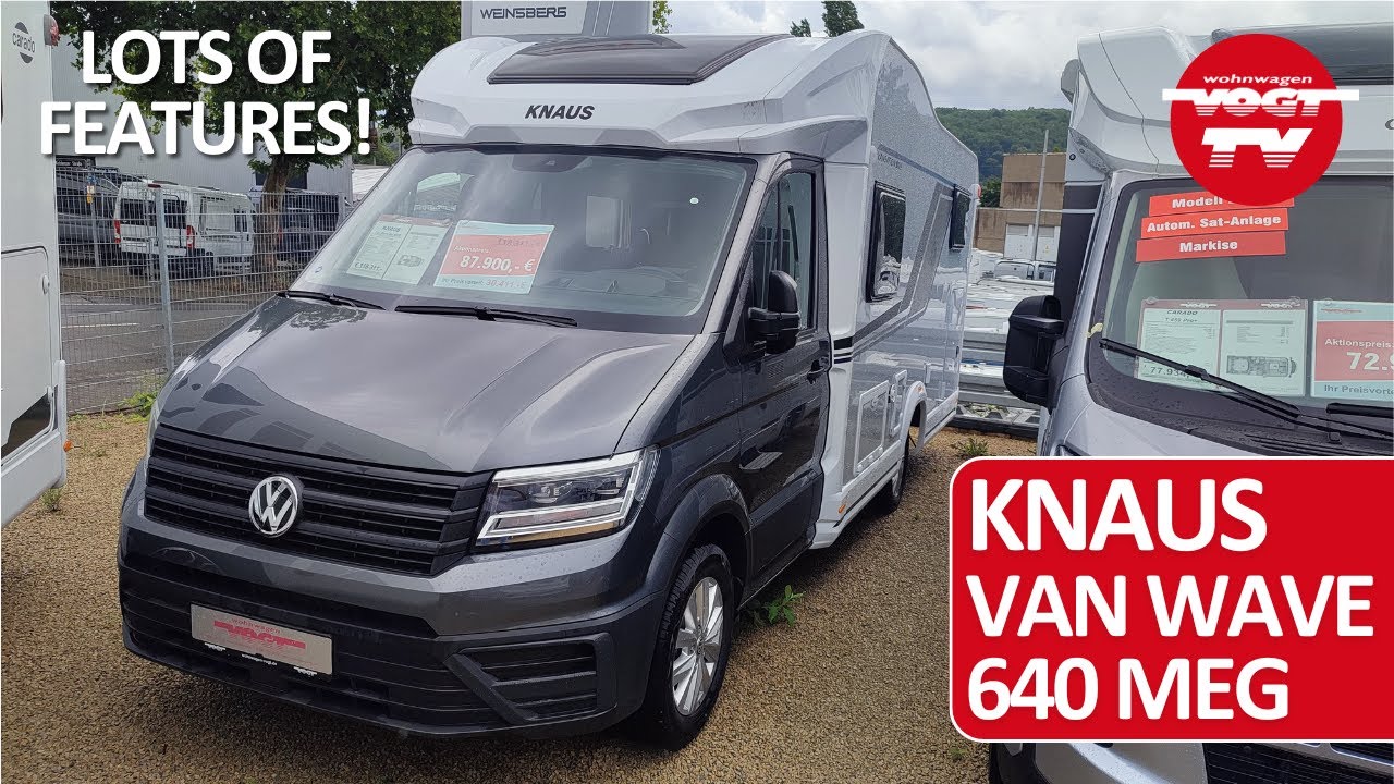 Tons of features: Knaus Van Wave 640 MEG: Motorhome with fixed bed & lifting bed, shower & toilet 😍