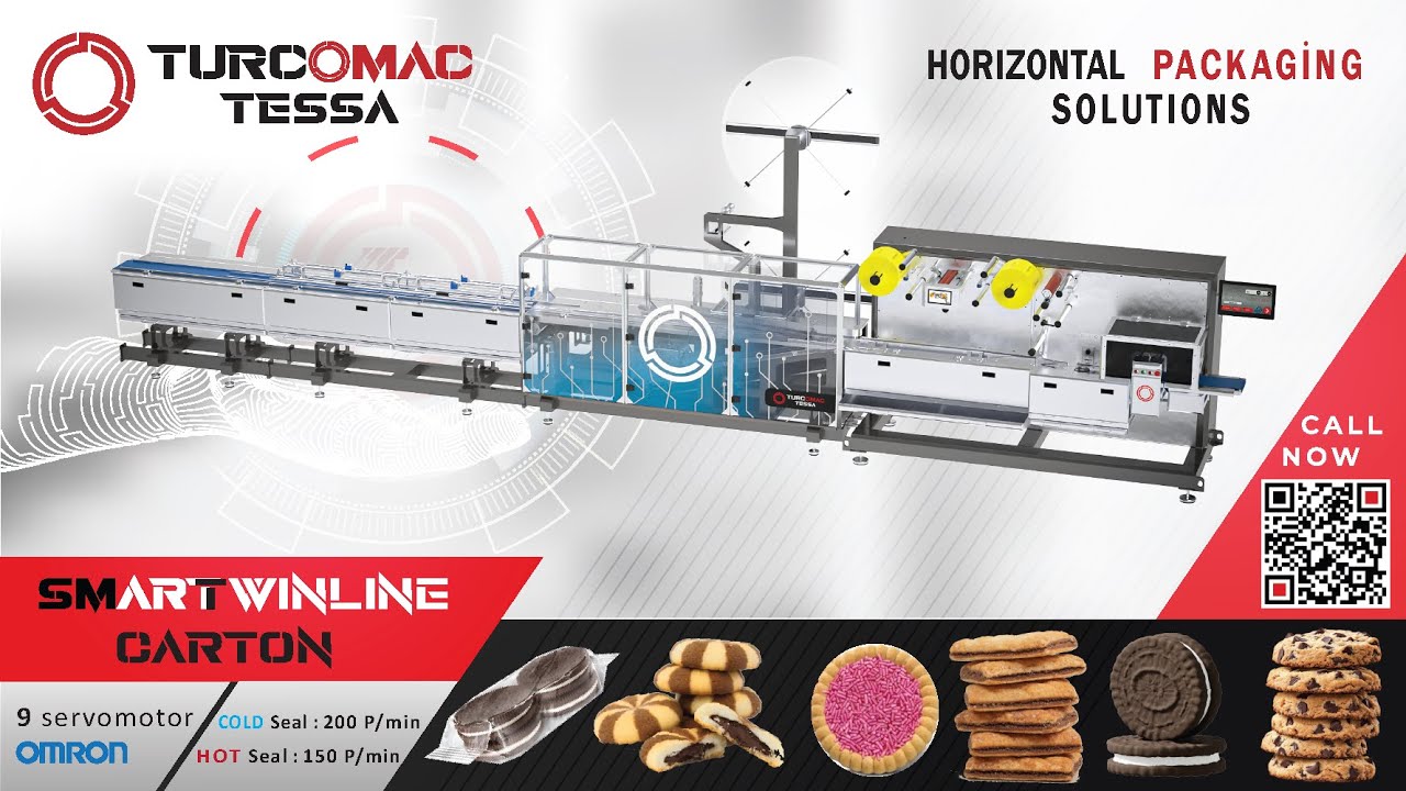 SMART TWINLINE - BISCUIT PAKAGING MACHINES - Machine d'emballage de biscuits