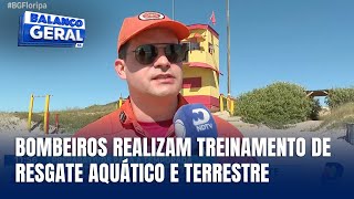 Bombeiros realizam treinamento de resgate aquático e terrestre em Florianópolis