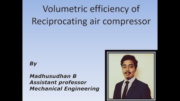Volumetric efficiency of Reciprocating air compressor