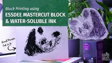 Tutorial on block printmaking using Essdee Mastercut block and water-soluble printing ink.