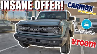 SELLING my 2021 FORD BRONCO?! I FIND OUT the MARKET VALUE of my BIG BEND BRONCO!