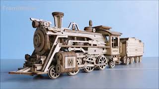 Locomotive puzzle en Bois en 3D. screenshot 2