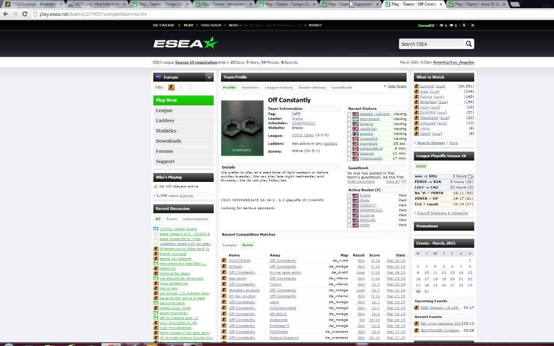 CSGO Lounge Predictions for NA March 30th