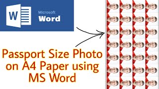 Passport Size Photo in MS Office [HINDI]