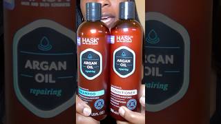 Hask Argan Oil Shdanoo  Conditioner Review  washday shdanoo conditioner naturalhair