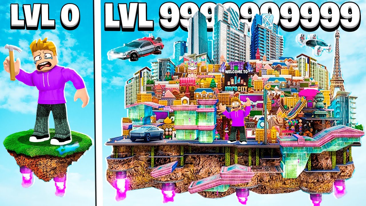 Ik MAAKTE Een LEVEL 999,999,999 STAD In ROBLOX!