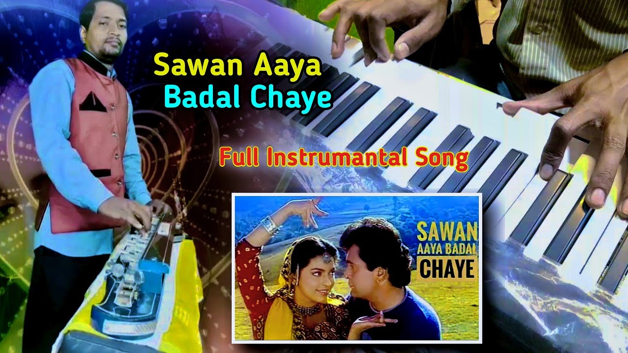 Sawan Aaya badal Chaye  Full  Instrumental cover Song  Sadhana Sargam Kumar Sanu   piano