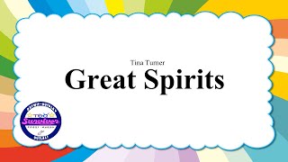 [Tina Turner] Great Spirits - Lyrics Video