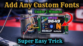 Add Any Custom Font to TFT Display (ESP32) – Under 2 Minutes | By MDM