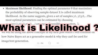 What is Likelihood ?