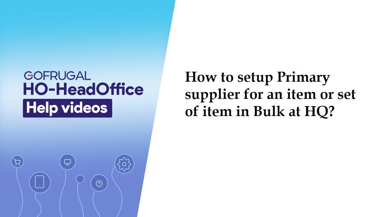 Do you know how to setup a primary supplier for an article/set of articles in bulk?