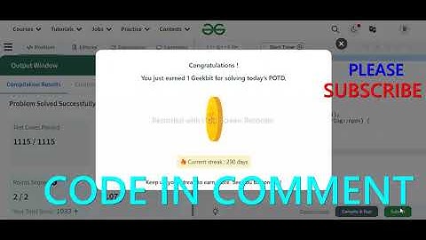 GFG POTD 12/06/2024 IN C++ MOST IMPORTANT INFORMATION | CODE IN COMMENT #geeksforgeeks #gfg #potd
