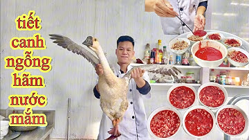 tiết canh ngỗng,cách hãm tiết canh ngỗng // bếp vn