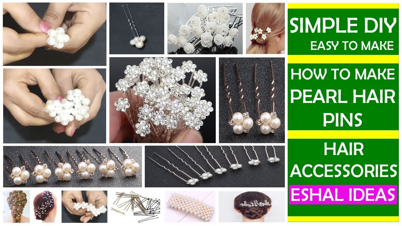 How To Make Hair Pins 5 Minutes Crafts Hair Accessories Youtube