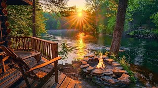 You Wake Up Here Tomorrow Morning – The Lake Morning with Cozy Campfire & Nature Sounds Ambience