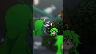 Creeper-Girl Gets Struck By A Trident #shorts #MinecraftAnime