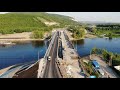 Движение по новому и ремонт старого автомоб.моста через реку Сок / обновление гидроизоляции / Самара
