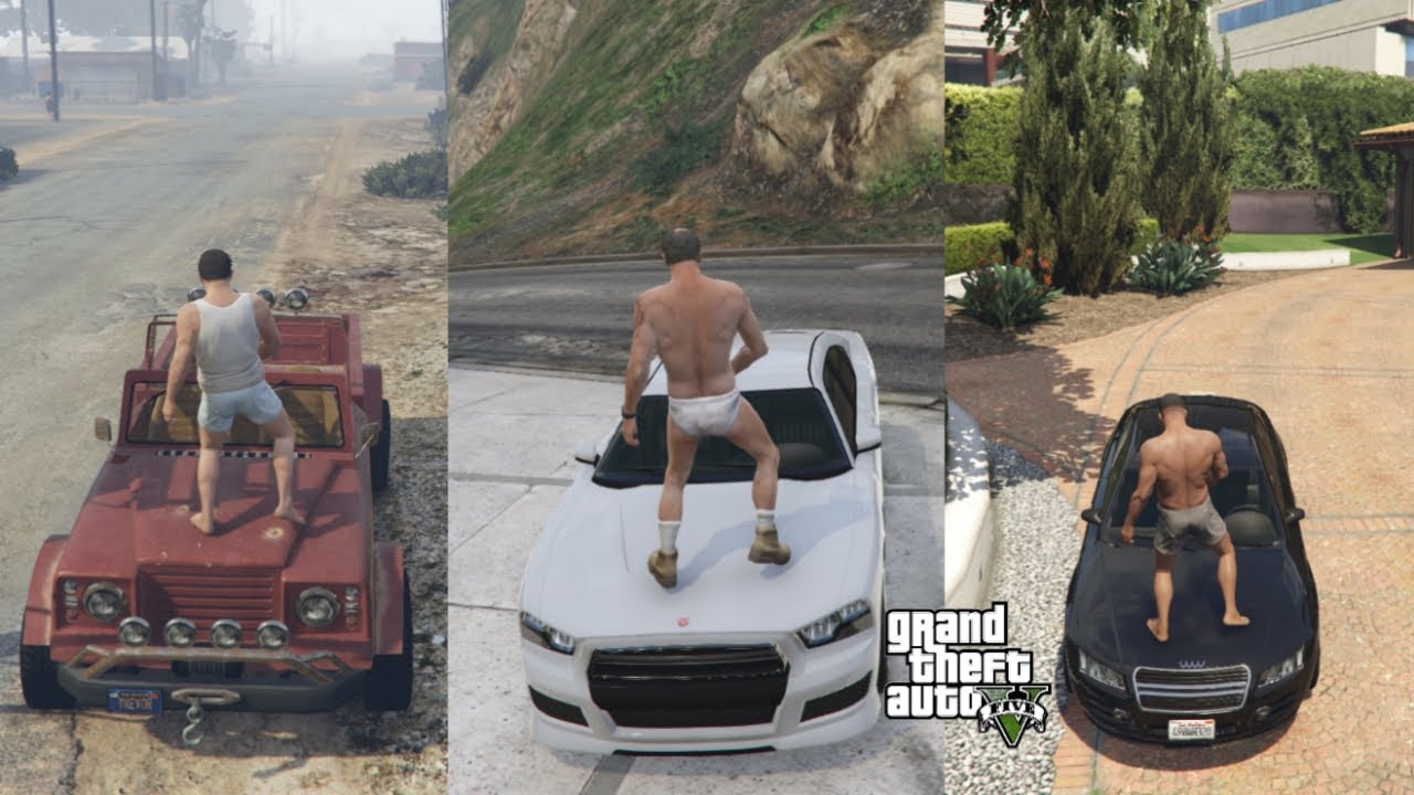 What Happens If You Pee On Michael, Trevor And Franklin's Car (GTA 5