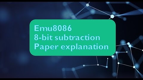 8-bit Subtraction code in emu 8086 microprocessor #edudeepak