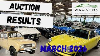 Our Biggest March Auction Yet - Clic Car Auction Results - Wb & Sons - March 2026