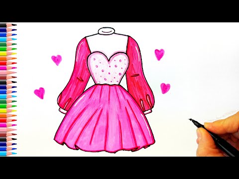 Güzel Elbise Çizimi 👗 Elbise Nasıl Çizilir? - Elbise Çizimleri - Dress Drawing Easy - Dress Drawing