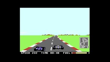Pitstop II full screen 1 player game (Commodore 64)