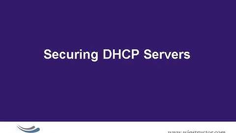 Win2008   Securing DHCP Servers