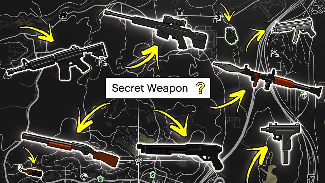 LOCATION OF ALL RARE AND SECRET WEAPONS IN GTA 5 