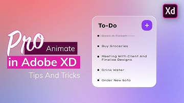 Adobe XD Pro tips & tricks 005 | TODO list Animation