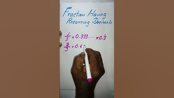 Fractions Having Recurring Decimals #maths #mathematics #shorts