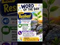Word of the day | Resilient #english #vocabulary