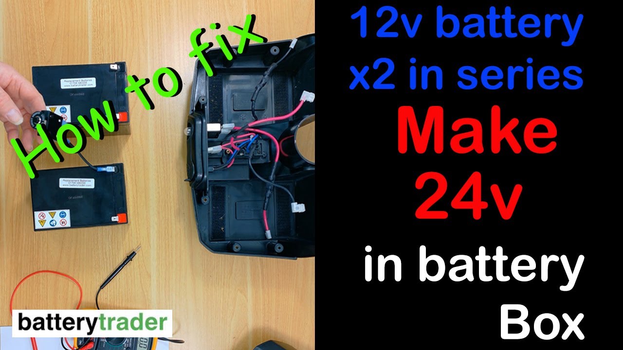 How to make 24V out of two 12V batteries - YouTube