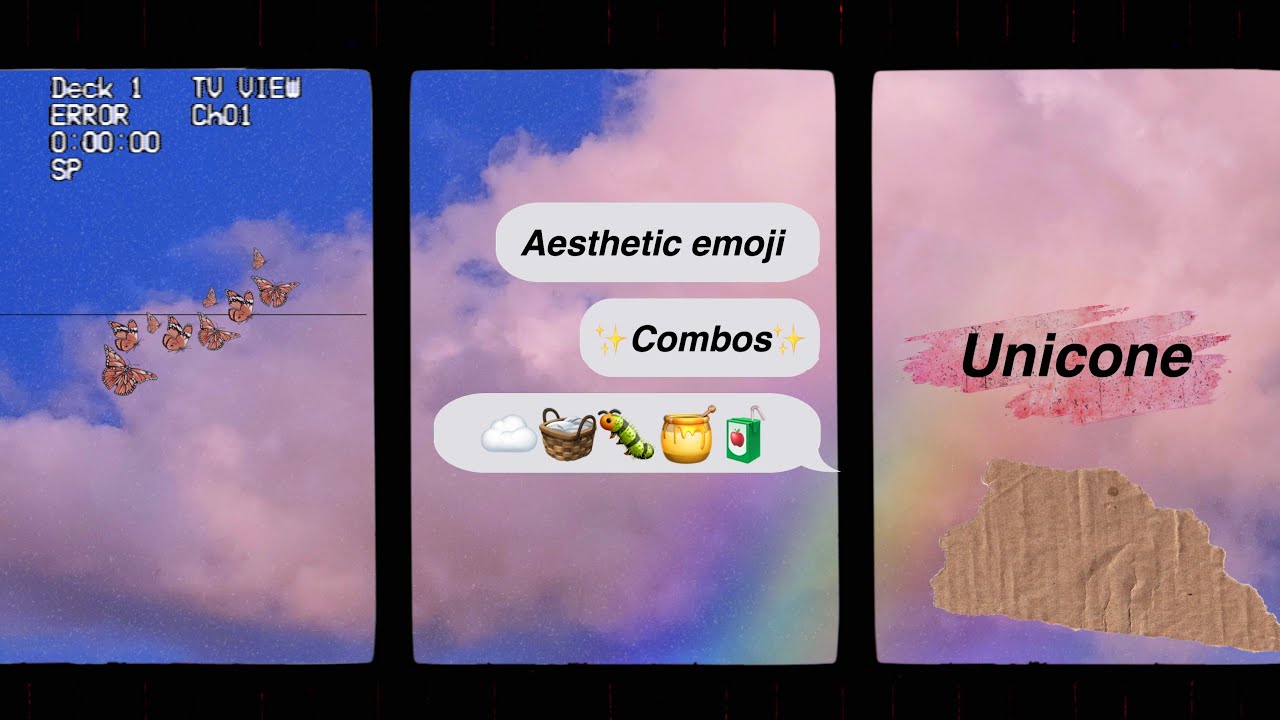 Aesthetic emoji combos - YouTube