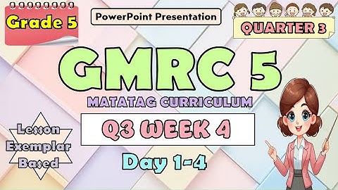 GMRC 5 Matatag Curriculum PowerPoint Presentation Quarter 3 Week 4 Day 1-4