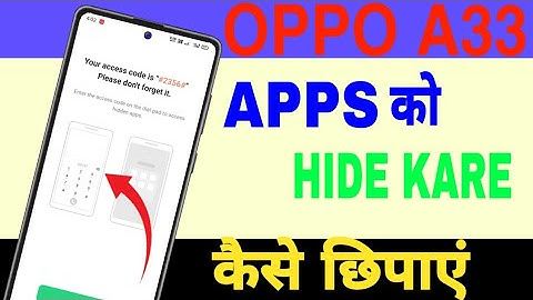 How To Use Apps Hide Or Unhide Setting In Oppo A33 || Oppo A33 Hide Apps Setting || The Tech Akash