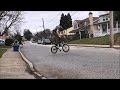 BMX relearning half-cab crankflips