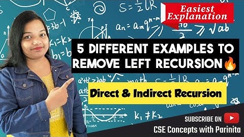 Examples to remove left recursion from Context Free Grammar | TOC | CD Eliminate Recursion from CFG