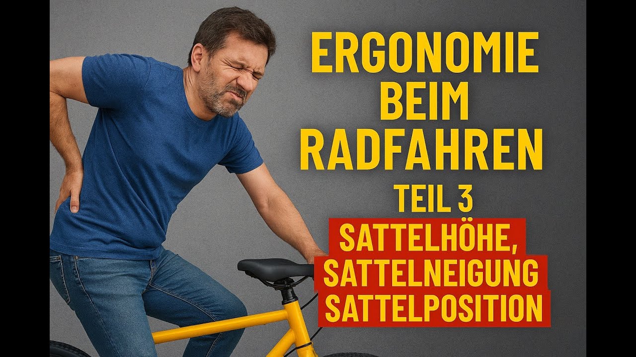 Fahrrad Ergonomie - SO vermeidest du Schmerzen beim Radeln - Teil 3:  Sattelhhe + Neigung & Position