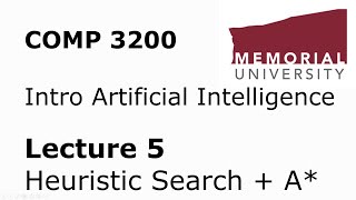 COMP3200 - Intro to Artificial Intelligence - Lecture 05 - Heuristic Search + A* Algorithm